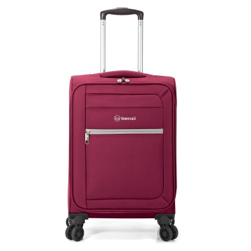 Troler mediu extensibil Benzi BZ 5756, 4 roti duble, poliester, 65 cm,grena