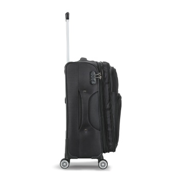 Troler mediu extensibil Madisson, 66x41x24/29 cm, poliester, bagaj de cală, 4 roți duble, cifru, SW55104, negru - Img 15