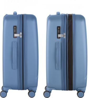 Troler Mediu, Extensibil, Policarbonat/ABS, 4 Roti Duble, cifru TSA, CarryOn SKYHOPPER, 68.5 cm, Albastru - Img 11