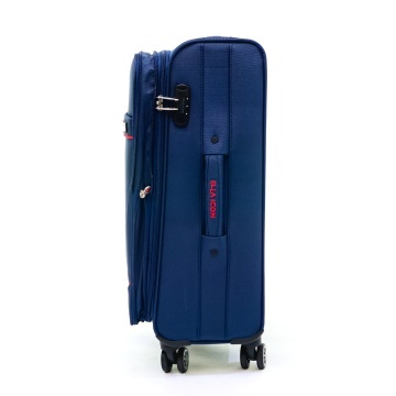 Troler Mediu Extensibil Poliester 4 Roti Duble Ella Icon Petra Textil 2603 - 69 cm Bleumarin - Img 4