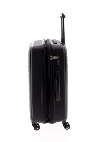 Troler Mediu Extensibil, Polipropilena, Cifru, Roti cu Suspensie, Gladiator Flow, MG 1711 - 68 cm, Negru - Img 13