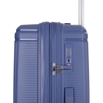Troler Mediu extensibil Stratic M Straw T, 67x46.5x27.5 cm, Bleumarin - Img 3