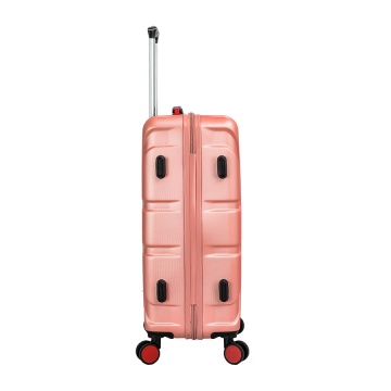 Troler Mediu Lee Cooper London, ABS, 4 Roti Duble, Cifru, 66.5 cm, Rose - Img 9