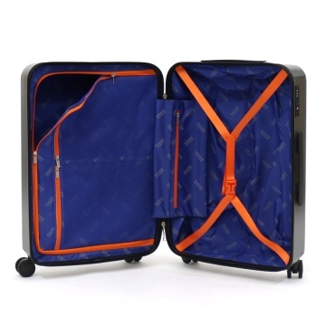 Troler Mediu Policarbonat Cifru TSA 4 Roti Duble Ella Icon Shine 2511 - 68 cm Negru - Img 2