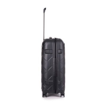 Troler Mediu Policarbonat/Piele Naturala Stratic Leather and More M - 66 cm Negru - Img 4