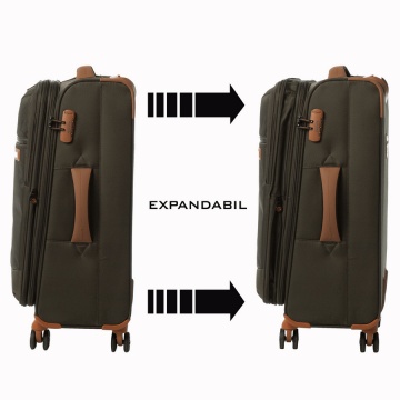 Troler Mediu Poliester Extensibil 4 Roti Duble Ella Icon Atena 1172-67 cm Verde - Img 3