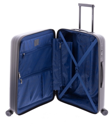Troler Mediu Polipropilena 4 Roti Duble Cifru TSA Gladiator Ocean MG 4211 - 67 cm Negru - Img 3