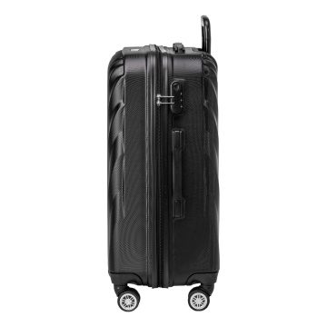 Troler Mediu, Rowex Pulse, ABS, 68 x 40 x 27 cm, 4 roti duble cu rotatie 360°, Cifru, Negru - Img 4
