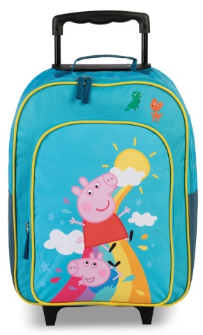 Troler pentru copii Fabrizio Peppa Pig F20680, poliester, 42 cm, turcoaz