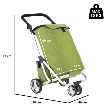 Carucior Cumparaturi 3 Roti Cruiser 650071 Verde - Img 3