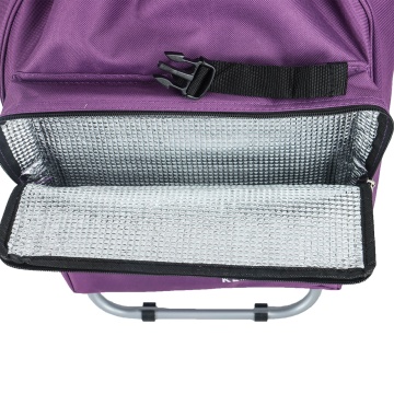Carucior cumparaturi Madisson SW42028, 55L, 2 roti, buzunar termoizolant, mov - Img 3