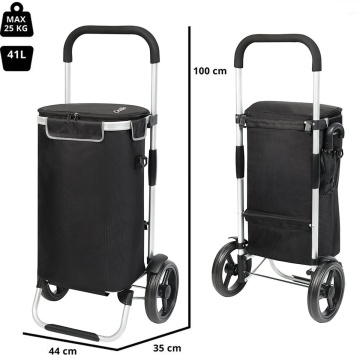 Carucior Cumparaturi, Pliabil, 2 Roti, Cruiser, Allround, 650064, Negru - Img 9