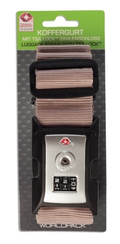 Curea bagaj cu cifru TSA, Worldpack, F10447, Rose - Img 3