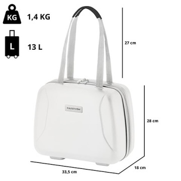 Geanta Cosmetice Policarbonat CarryOn Skyhopper 502436 Alb - Img 3
