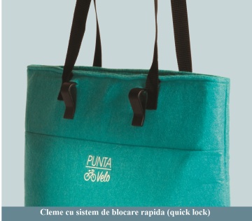 Geanta de cumparaturi, pentru bicicleta, Punta, F10427, Verde - Img 5