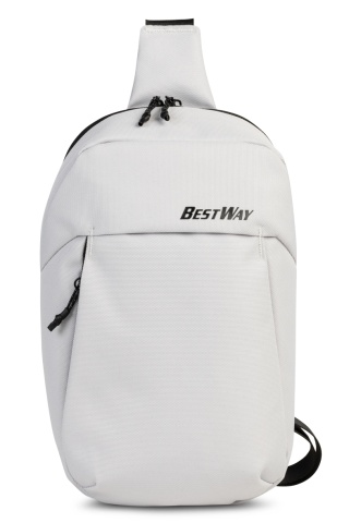 Geanta de umar Bestway Sling, 29x17x10 cm, poliester 900D, bretea reglabila, gri deschis