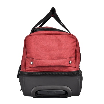 Geanta de voiaj cu role Lee Cooper, 2 compartimente, poliester 600D/bumbac, 50 cm, grena - Img 6