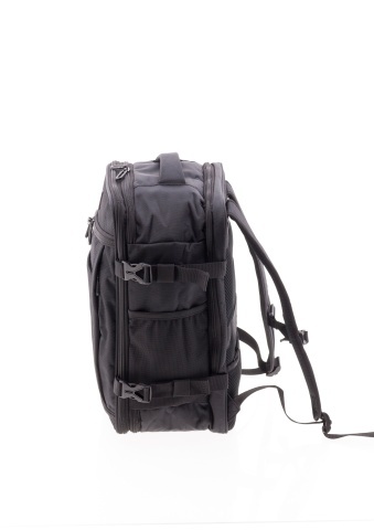 Rucsac avion 40x30x20/23 cm extensibil, bagaj de mână Wizz Air/Ryanair, 24/28L, poliester hidrofug, 15 inch, Gladiator Loop, negru - Img 9