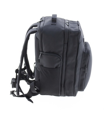 Rucsac avion 40x30x20/25 cm extensibil, bagaj de mână Wizz Air/Ryanair, 26/28L, poliester impermeabil, cu protecție RFID, 16 inch, Vogart Sync, negru - Img 9