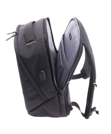 Rucsac casual Vogart Boston, pentruWizz Air/Ryanair, comp. laptop 14", port USB, MV 23926, negru - Img 2