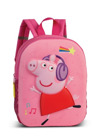 Rucsac copii Fabrizio Peppa Pig 3D F20682, 29x23x10 cm, poliester, roz