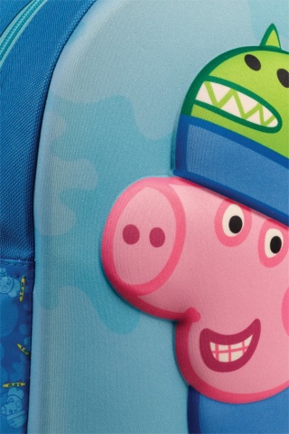 Rucsac copii Fabrizio Peppa Pig 3D F20682, 29x23x10 cm, poliester, albastru deschis - Img 3