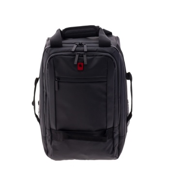 Rucsac cu role 40x25x20 cm, Wizz Air/Ryanair, PVC impermeabil, Gladiator Polar, MG 3958, 14", Negru - Img 9