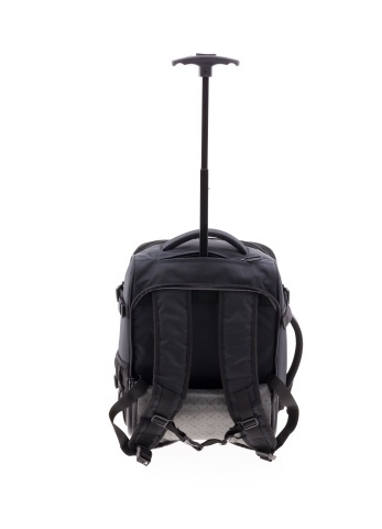 Rucsac cu role 40x30x20/23 cm extensibil, bagaj de mână Wizz Air/Ryanair, 24/28L, poliester hidrofug, 15 inch, Gladiator Loop, negru - Img 5