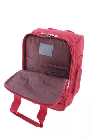 Rucsac cu role pentru Ryanair/Wizz Air Gladiator Metro, bagaj de mână 40x25x20 cm, poliester, MG 2158, laptop 14", rosu - Img 2