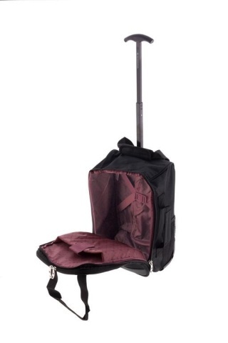 Rucsac cu role pentru Ryanair/Wizz Air Gladiator Metro, bagaj de mână 40x25x20 cm, poliester, MG 2158, laptop 14", negru - Img 2