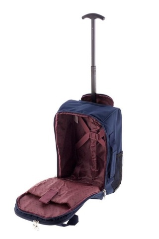 Rucsac cu role pentru Ryanair/Wizz Air Gladiator Metro, bagaj de mână 40x25x20 cm, poliester, MG 2158, laptop 14", albastru - Img 3