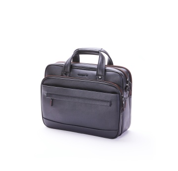 Servieta Laptop Davidts Oran 15", Wizz Air, Piele Ecologica, Negru
