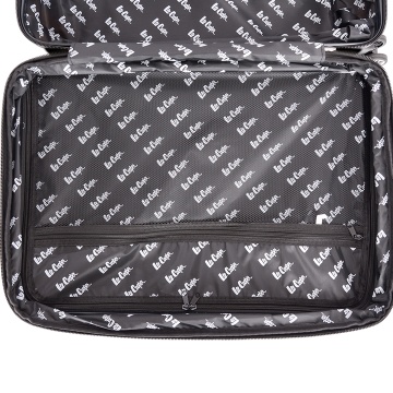 Set 3 trolere Lee Cooper LC32203, policarbonat, 4 roti duble, cifru, negru - Img 7