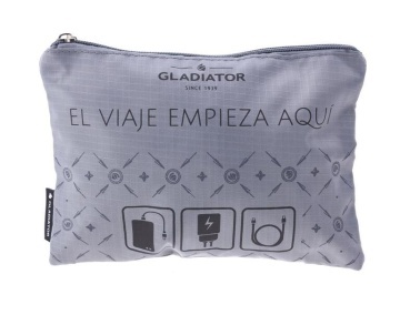 Set organizator voiaj/calatorie Gladiator, 6 piese, Poliester, Gri - Img 7