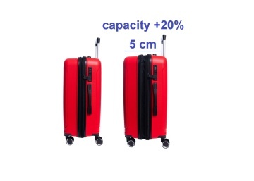 Set Troler de cabină Aventor + Rucsac Avion 40x30x20 cm, roșu/mov - Img 14