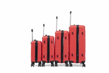 Set trolere Aventor, Polipropilenă, Cifru TSA, 4 Roți Duble 360°, AV109, 4 Piese, Roșu - Img 17