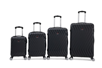 Set trolere Aventor, Polipropilenă, Cifru TSA, 4 Roți Duble 360°, AV109, 4 Piese, Negru - Img 16