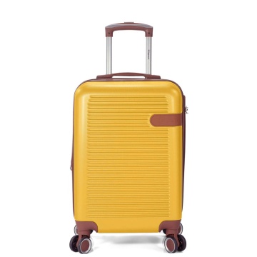 Set trolere extensibile Benzi BZ 5824, ABS, 1 bagaj de cabina si 2 de cala, cifru, 4 roti duble 360°, galben mustar - Img 7