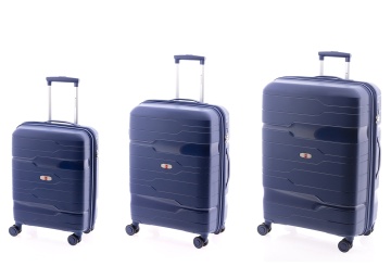 Set trolere extensibile Gladiator Boxing MG 38, roti cu suspensie, polipropilena 3 piese, bleumarin - Img 15