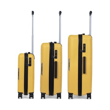 Set trolere TravelZ Swinger, polipropilena, cifru TSA, 4 roti duble, 3 piese, galben - Img 4