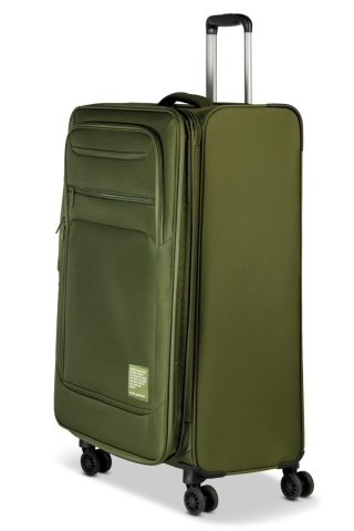 Set trolere Worldpack Bern F10508, 1 bagaj de cabina si 2 de cala, poliester, cifru TSA, 4 roti duble, verde olive - Img 5