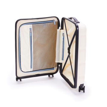 Troler Cabina Davidts Geneva Compartiment Laptop 13", Polipropilena, 54.5 cm, Crem - Img 4