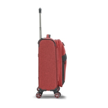 Troler Cabină Extensibil 55x35x20 cm Lee Cooper, Poliester, 4 Roti Duble, LC33503, Grena - Img 9