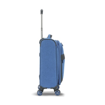 Troler Cabină Extensibil 55x35x20 cm Lee Cooper, Poliester, 4 Roti Duble, LC33503, Albastru - Img 10
