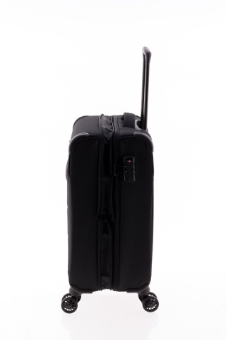 Troler Cabină Extensibil 55x38x20 cm Gladiator Helios, Poliester, Cifru TSA, 4 Roți Duble, Negru - Img 5