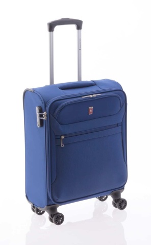 Troler Cabina Extensibil Gladiator 3D MG 2010, Poliester, 4 Roti Duble, 55 cm, Bleumarin - Img 1