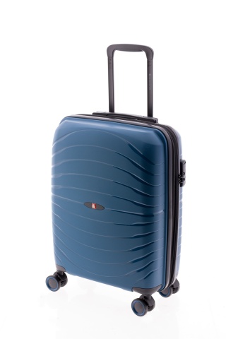 Troler Cabina Extensibil Gladiator Kick Off MG 3410, Polipropilena, 4 Roti Duble, 55 cm, Turcoaz