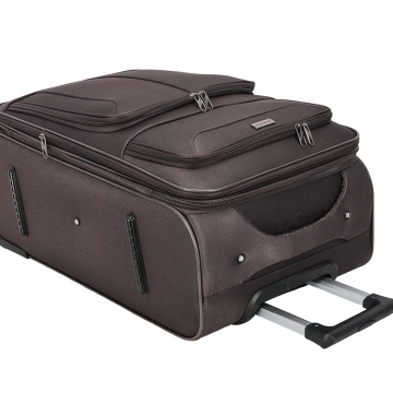 Troler cabină extensibil Madisson, 55x35x20/25 cm, poliester, 4 roți duble, cifru, SW55104, maro - Img 14