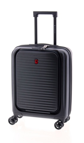 Troler Cabina Extensibil, Policarbonat, Comp. Laptop 15", Cifru TSA, Gladiator, Nomadtec, MG 3210 - 55 cm, Negru