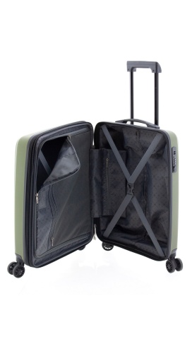 Troler Cabina Extensibil, Polipropilena, Cifru, Roti cu Suspensie, Gladiator Flow, MG 1710 - 55 cm, Verde inchis - Img 2